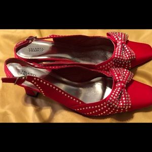 Red & rhinestone dress shoes